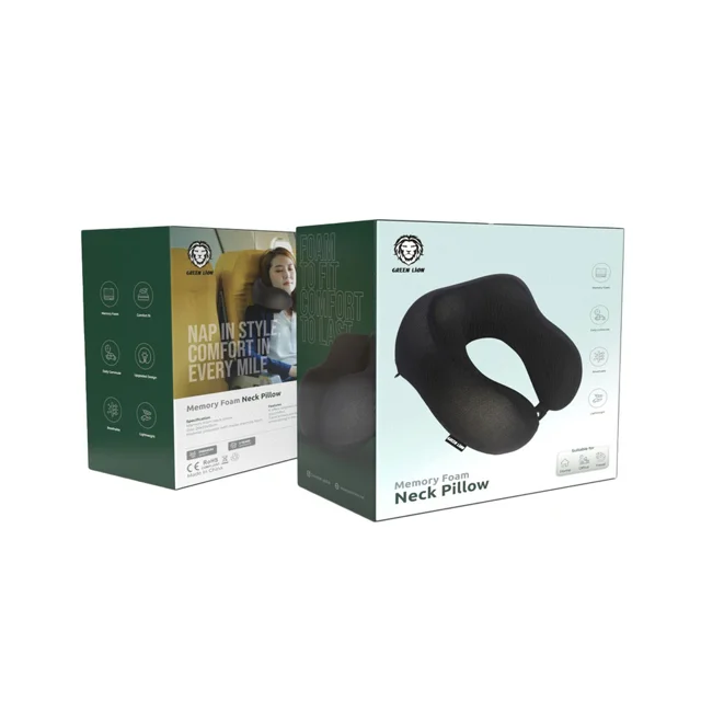 بالشت طبی پشت گردن گرین لاین Green Lion Memory Foam Neck Pillow GNMEFMNECKBK | اورجینال