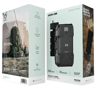 پاوربانک گرین لاین مدل GL-PX27 Solar 5-Panel ظرفیت 20000 میلی‌آمپر ساعت 102044296