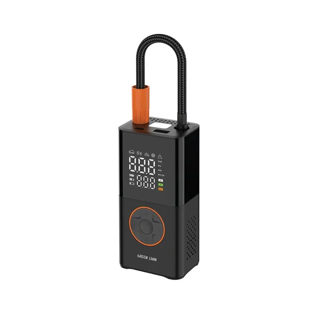 پمپ باد خودرو (کمپرسور) و پاوربانک گرین لاین مدل GTI-01+اورجینال(پلمپ شرکت)